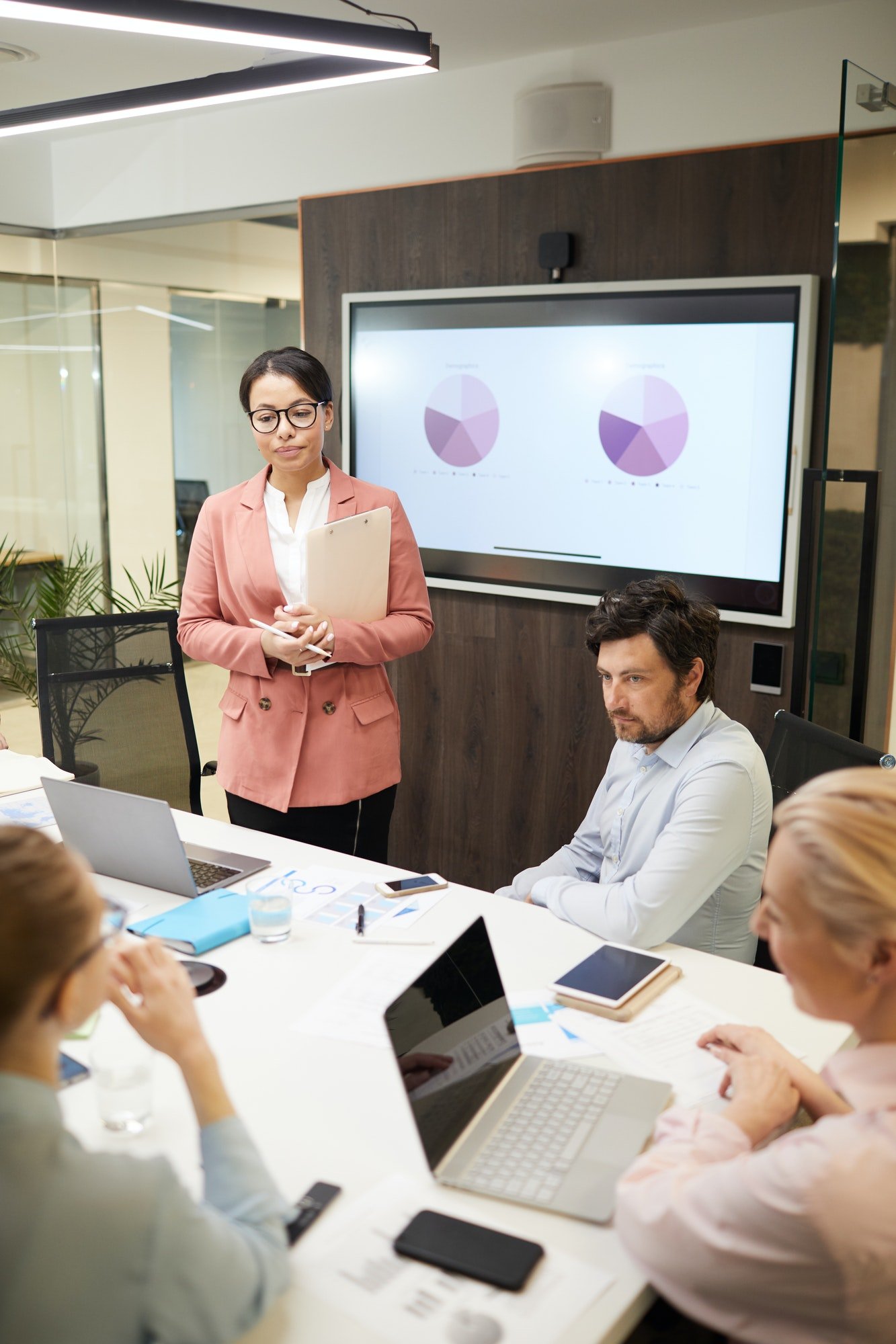 People at business presentation